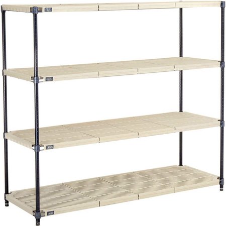 NEXEL 5 Tier Vented Plastic Shelving, 54W x 24D x 86H, Nexelon Finish PM24548N5